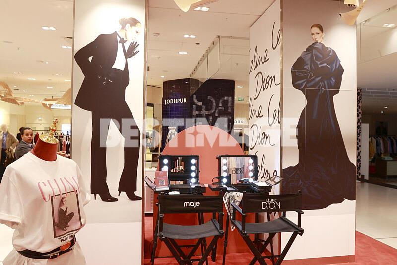 Ouverture du Pop-Up Store consacré à Céline Dion aux Galeries Lafayette à Paris, à l'occasion de sa série de concerts à la Plénitude Aréna